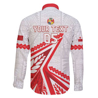 Custom Tonga Rugby 2024 Pacific Family Matching Long Sleeve Bodycon Dress and Hawaiian Shirt Go Ikale Tahi