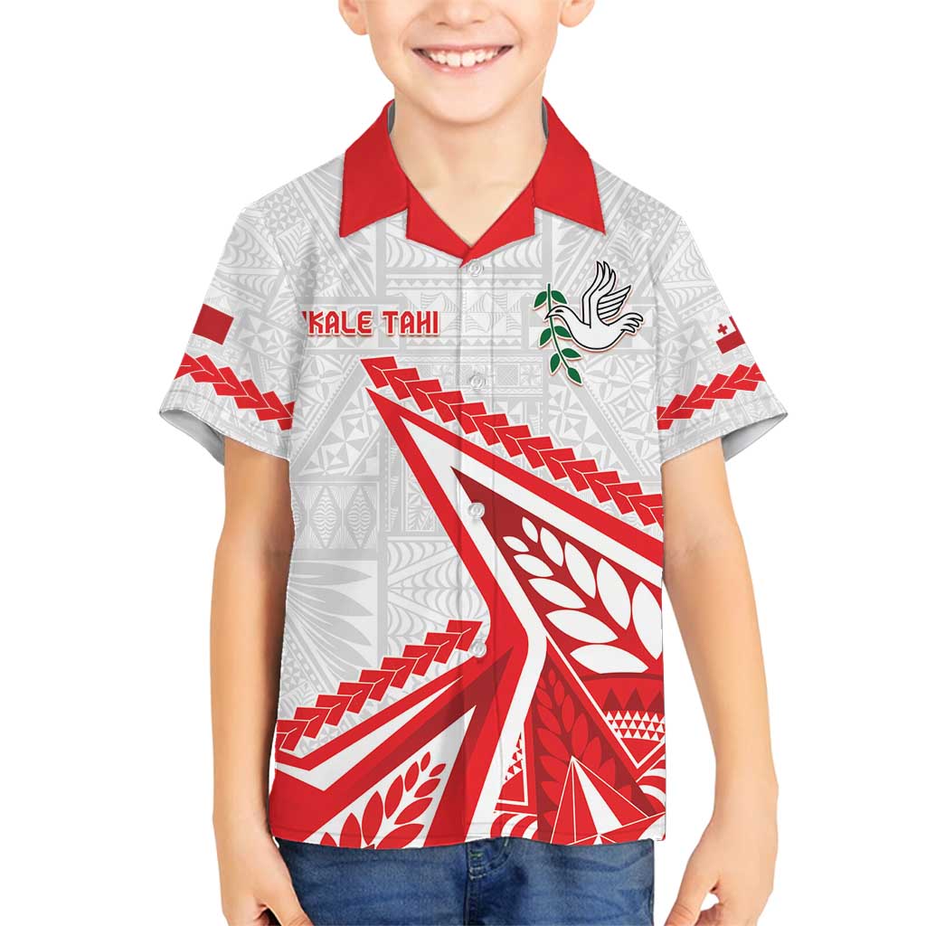 Custom Tonga Rugby 2024 Pacific Family Matching Long Sleeve Bodycon Dress and Hawaiian Shirt Go Ikale Tahi