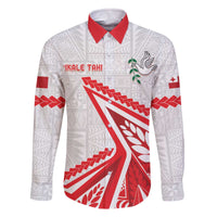 Custom Tonga Rugby 2024 Pacific Family Matching Off Shoulder Short Dress and Hawaiian Shirt Go Ikale Tahi