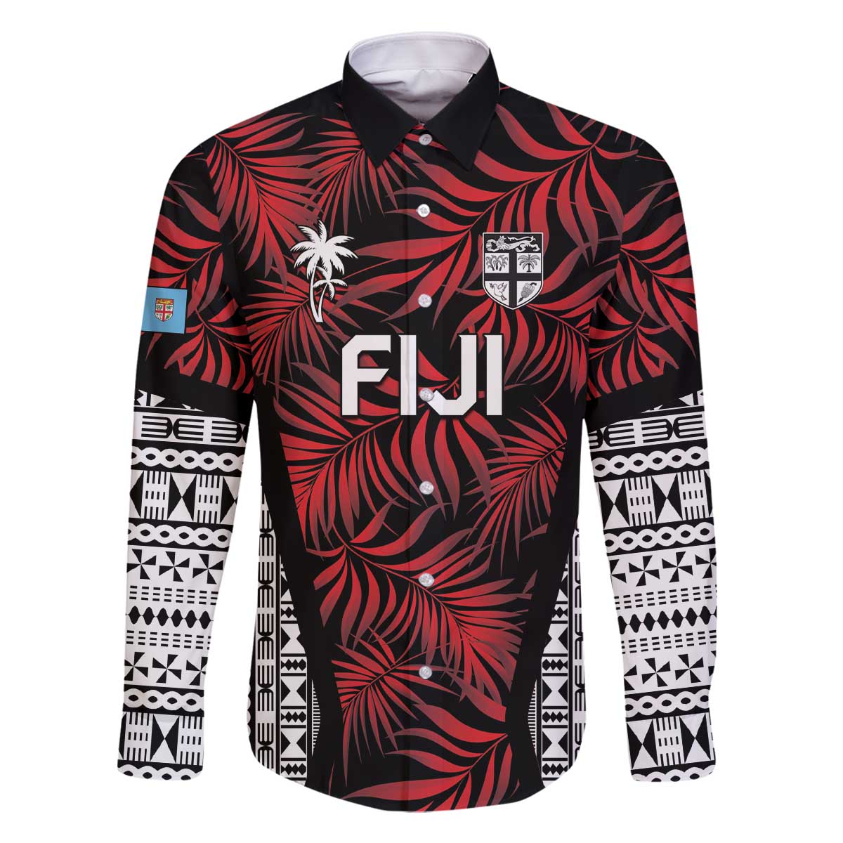Custom Flying Fijians Rugby 2024 Pacific Family Matching Off Shoulder Short Dress and Hawaiian Shirt Go Fiji