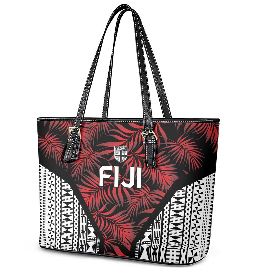 Flying Fijians Rugby 2024 Pacific Leather Tote Bag Go Fiji