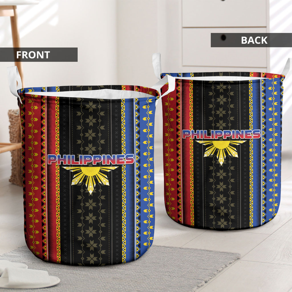 Philippines Filipinos Laundry Basket Igorot Tribal Inspiration Pattern Style LT05 - Polynesian Pride