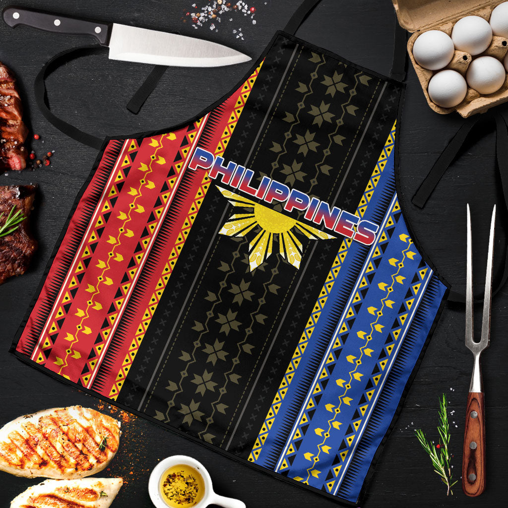 Philippines Filipinos Apron Igorot Tribal Inspiration Pattern Style LT05 Black - Polynesian Pride