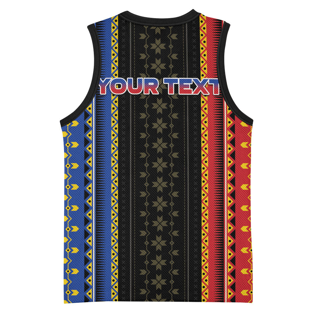 Personalised Philippines Filipinos Basketball Jersey Igorot Tribal Inspiration Pattern Style LT05 - Polynesian Pride