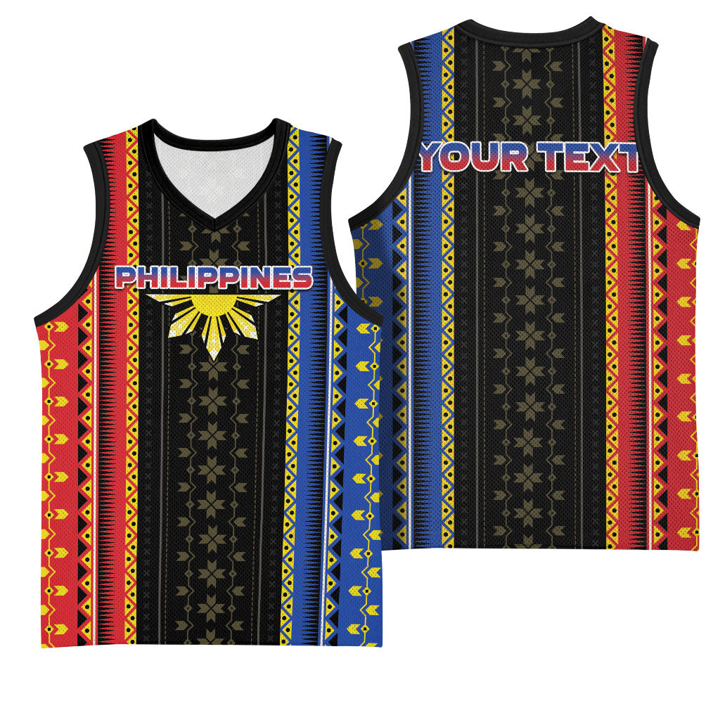 Personalised Philippines Filipinos Basketball Jersey Igorot Tribal Inspiration Pattern Style LT05 - Polynesian Pride