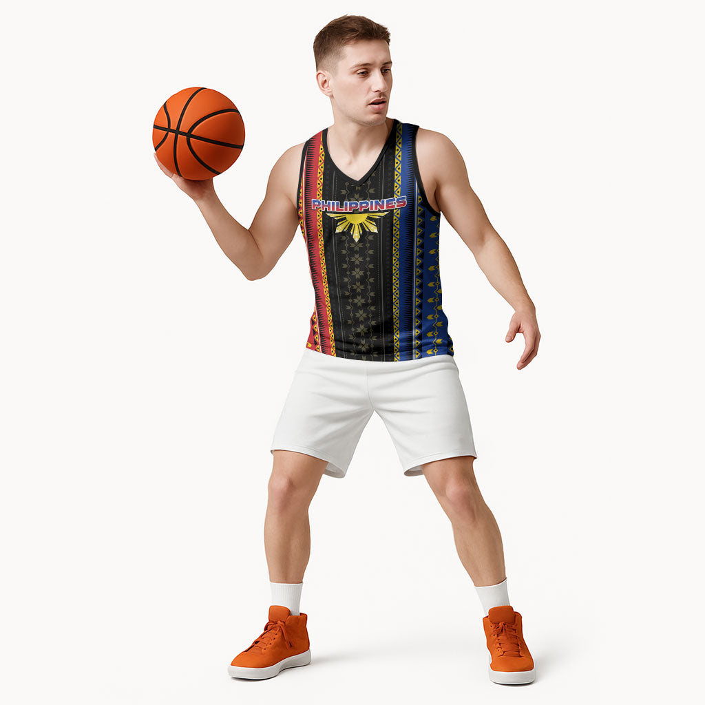 Personalised Philippines Filipinos Basketball Jersey Igorot Tribal Inspiration Pattern Style LT05 - Polynesian Pride