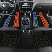 Personalised Philippines Filipinos Car Mats Igorot Tribal Inspiration Pattern Style LT05 Set 4pcs Black - Polynesian Pride