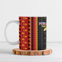 Philippines Filipinos Ceramic Mug Igorot Tribal Inspiration Pattern Style LT05 Black - Polynesian Pride