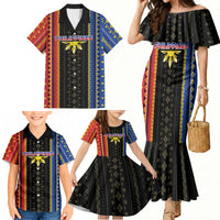 Personalised Philippines Filipinos Family Matching Mermaid Dress and Hawaiian Shirt Igorot Tribal Inspiration Pattern Style