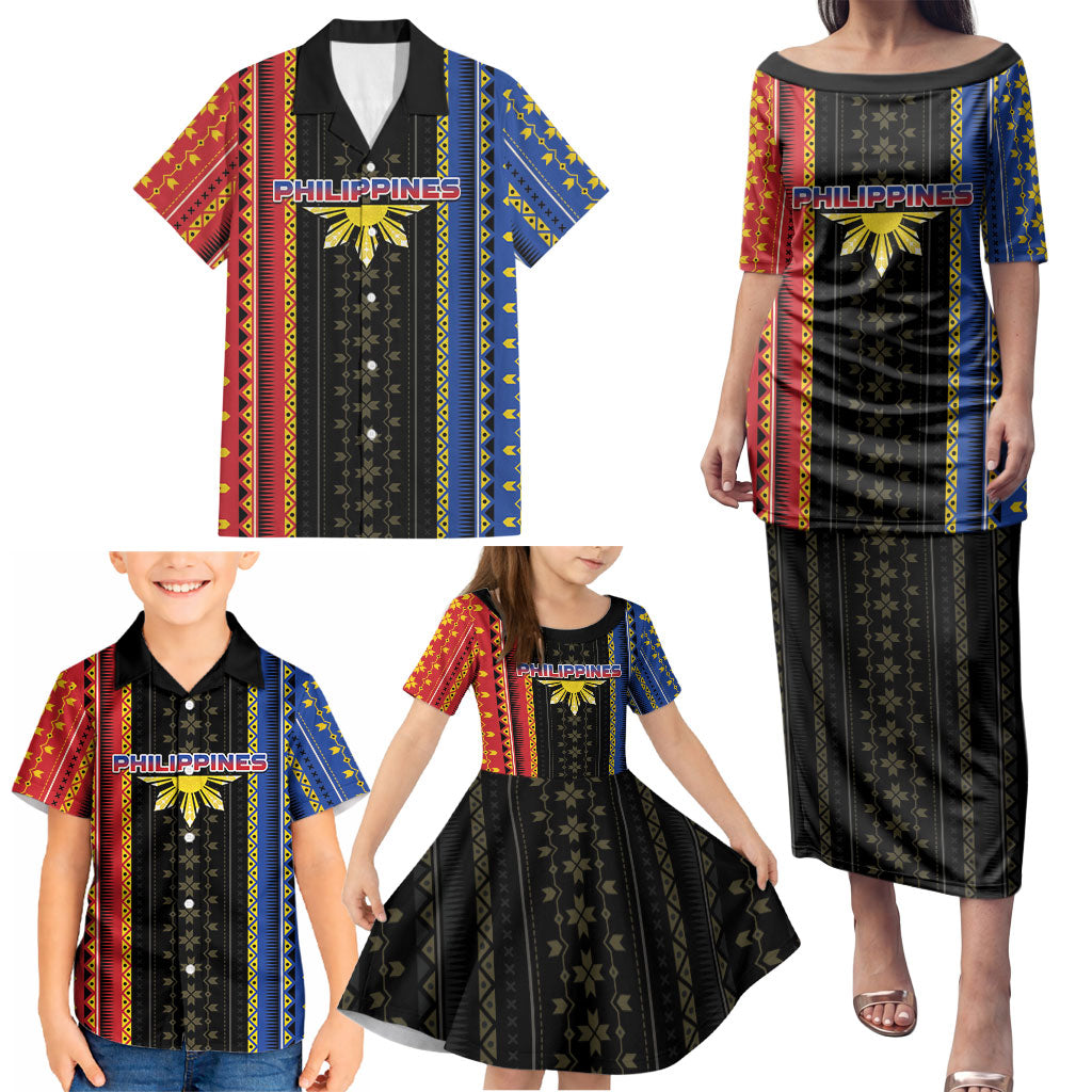 Personalised Philippines Filipinos Family Matching Puletasi and Hawaiian Shirt Igorot Tribal Inspiration Pattern Style LT05 - Polynesian Pride