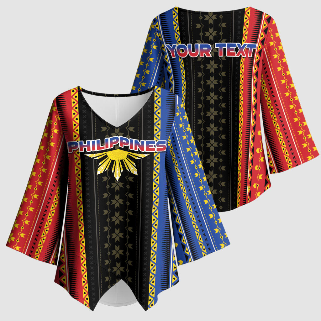 Personalised Philippines Filipinos Kimono Sleeve Blouse Igorot Tribal Inspiration Pattern Style LT05 - Polynesian Pride