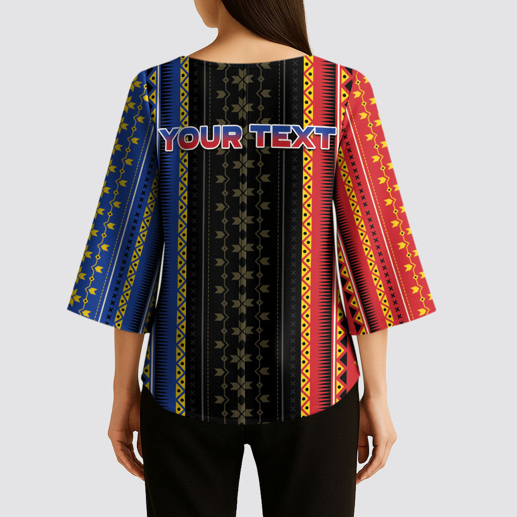 Personalised Philippines Filipinos Kimono Sleeve Blouse Igorot Tribal Inspiration Pattern Style LT05 - Polynesian Pride