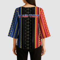 Personalised Philippines Filipinos Kimono Sleeve Blouse Igorot Tribal Inspiration Pattern Style LT05 - Polynesian Pride