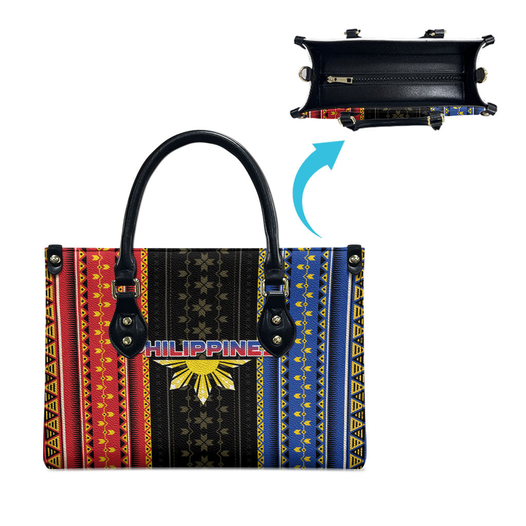 Philippines Filipinos Leather Bag Igorot Tribal Inspiration Pattern Style LT05 - Polynesian Pride