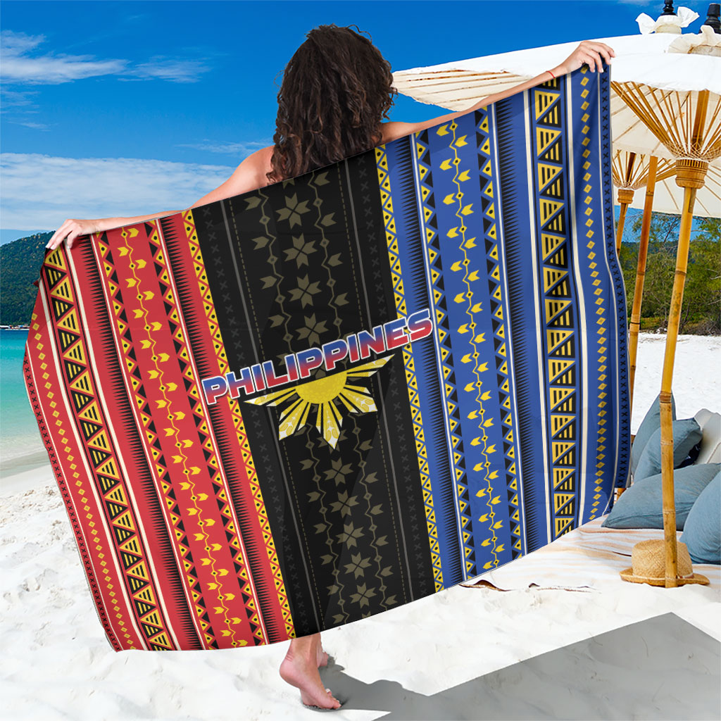 Philippines Filipinos Sarong Igorot Tribal Inspiration Pattern Style LT05 One Size 44 x 66 inches Black - Polynesian Pride
