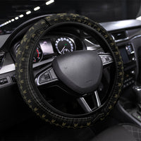 Philippines Filipinos Steering Wheel Cover Igorot Tribal Inspiration Pattern Style LT05 Universal Fit Black - Polynesian Pride