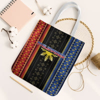 Philippines Filipinos Tote Bag Igorot Tribal Inspiration Pattern Style LT05 White Strap One Size Black - Polynesian Pride