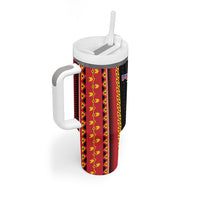 Philippines Filipinos Tumbler With Handle Igorot Tribal Inspiration Pattern Style LT05 - Polynesian Pride
