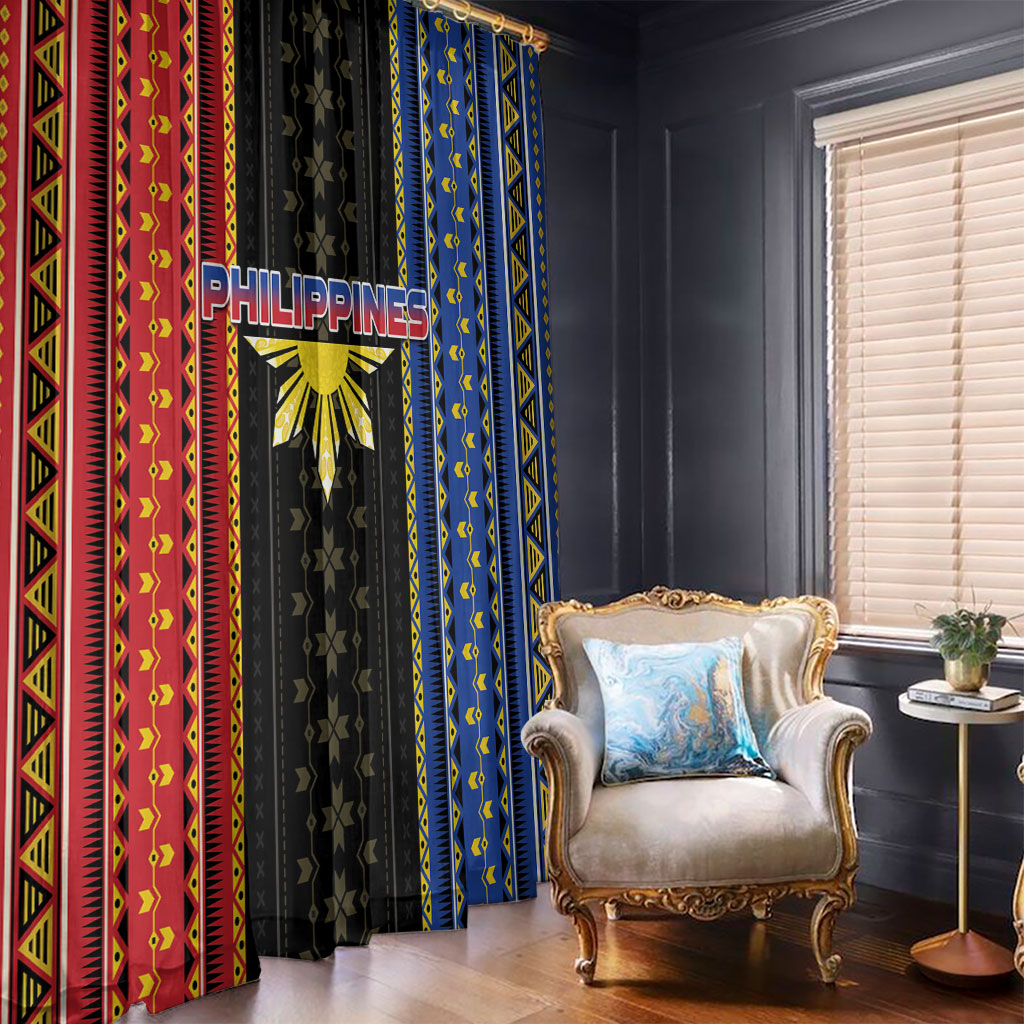 Philippines Filipinos Window Curtain Igorot Tribal Inspiration Pattern Style LT05 - Polynesian Pride