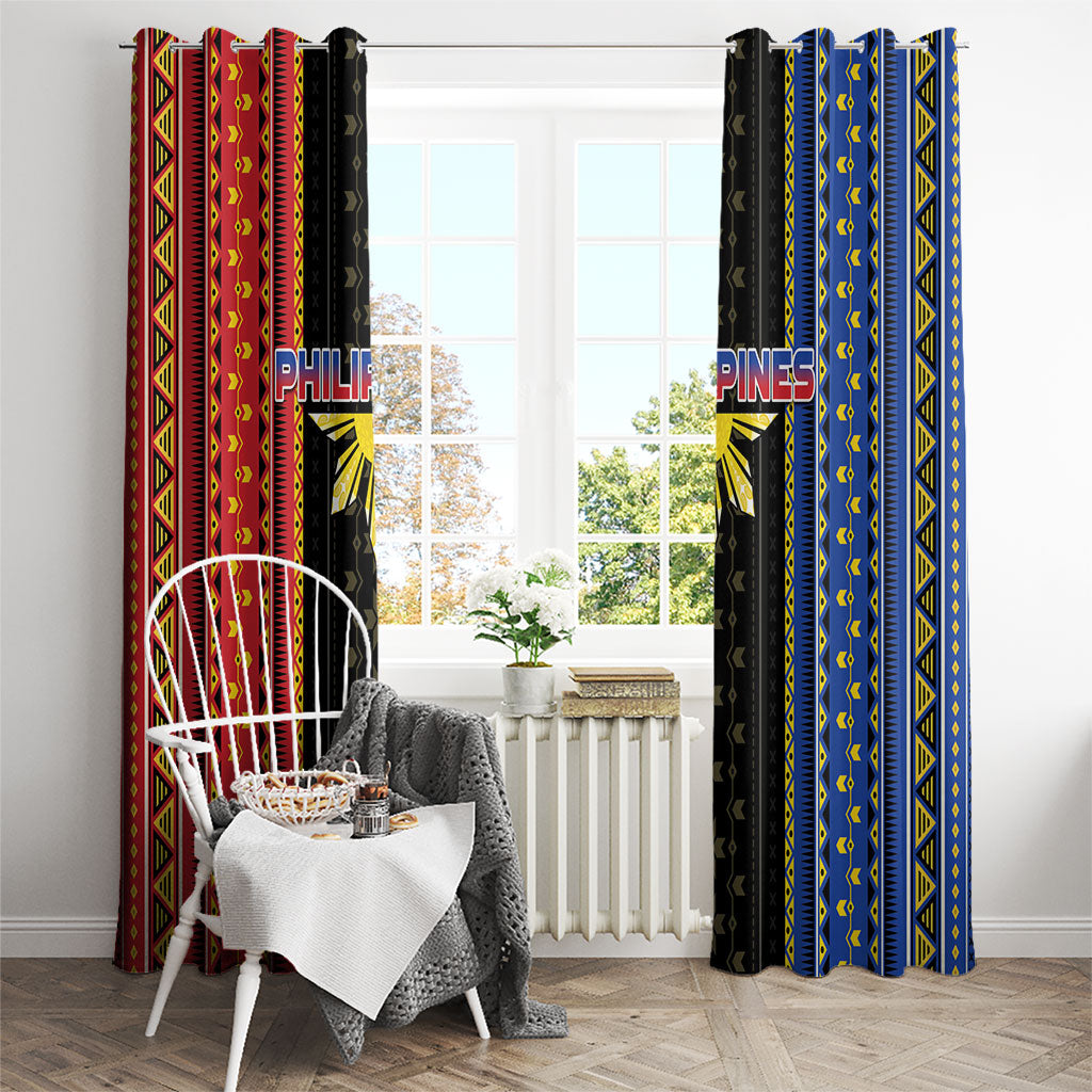 Philippines Filipinos Window Curtain Igorot Tribal Inspiration Pattern Style LT05 - Polynesian Pride