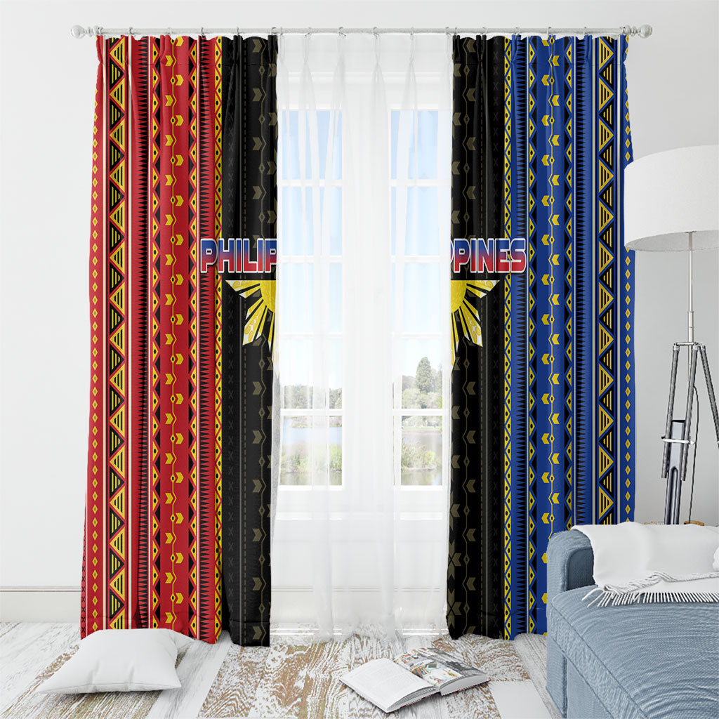 Philippines Filipinos Window Curtain Igorot Tribal Inspiration Pattern Style LT05 - Polynesian Pride