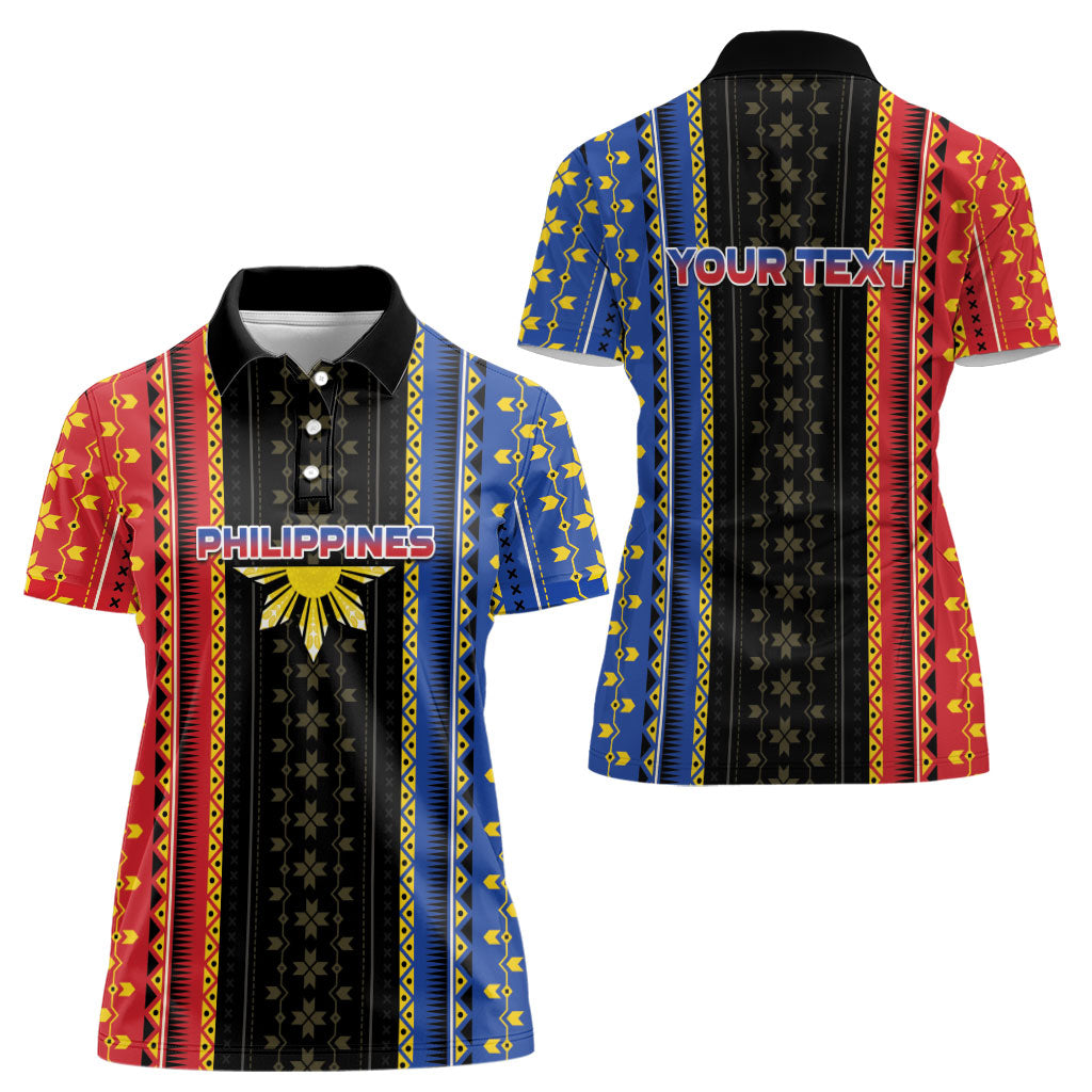 Personalised Philippines Filipinos Women Polo Shirt Igorot Tribal Inspiration Pattern Style