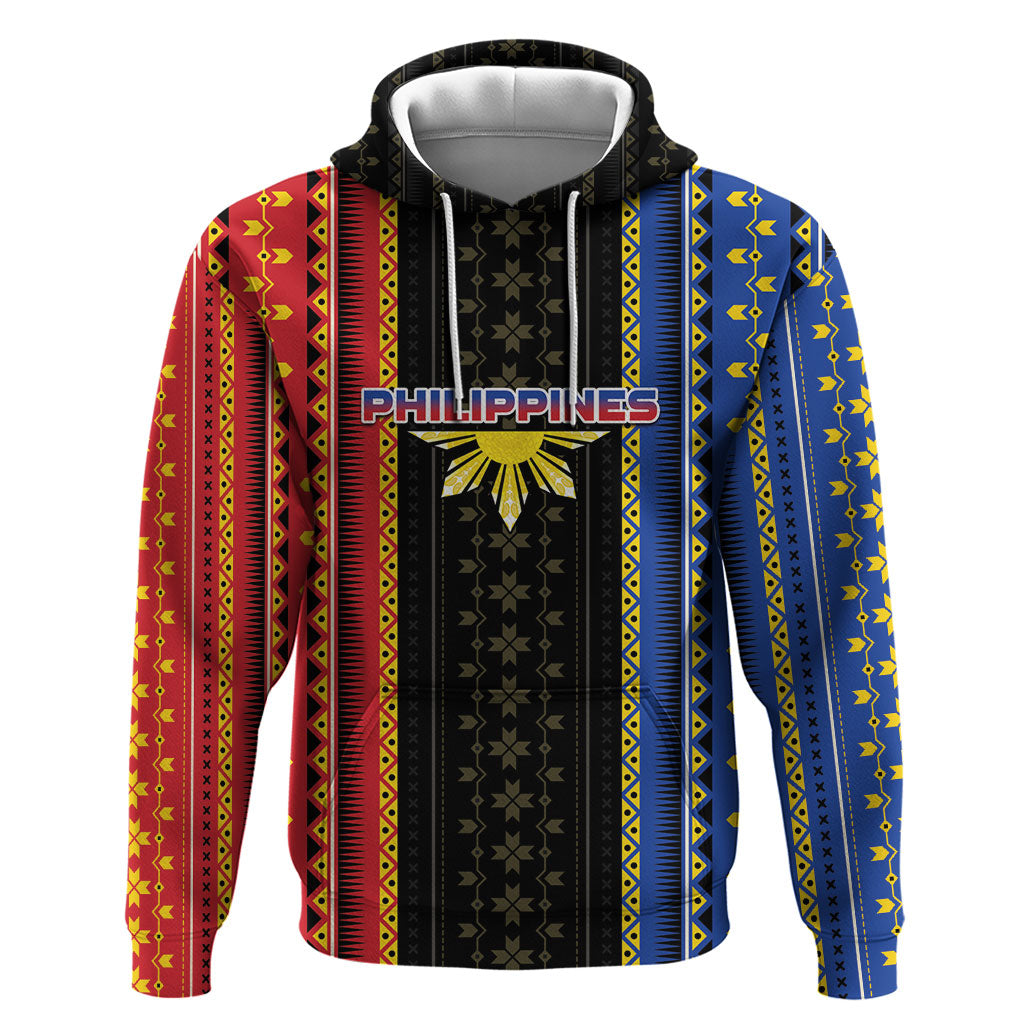Personalised Philippines Filipinos Zip Hoodie Igorot Tribal Inspiration Pattern Style LT05 Pullover Hoodie Black - Polynesian Pride