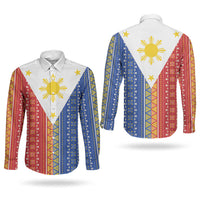 Philippines Sun Couples Matching Short Sleeve Bodycon Dress and Long Sleeve Button Shirt Igorot Tribal Inspiration LT05 - Polynesian Pride