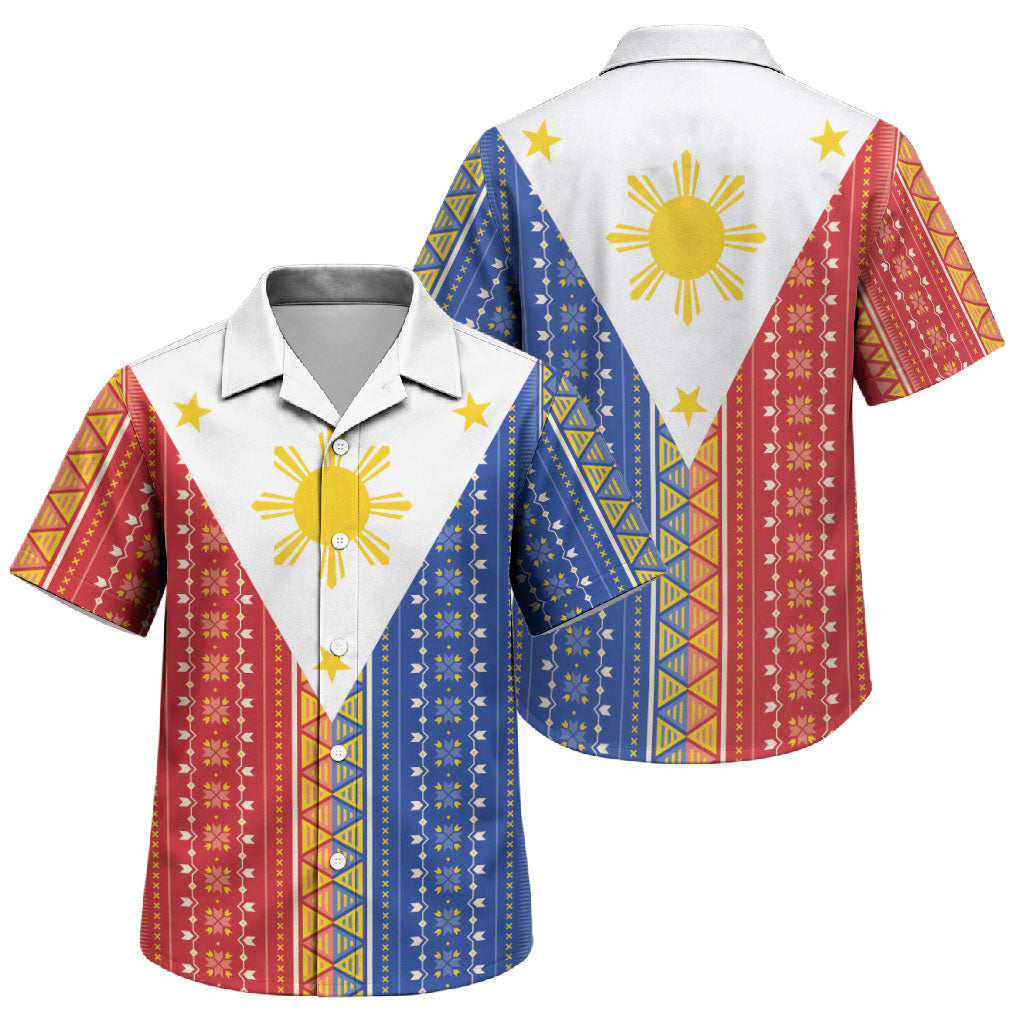 Philippines Sun Family Matching Mermaid Dress and Hawaiian Shirt Igorot Tribal Inspiration LT05 Son's Shirt Colorful - Polynesian Pride