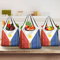 Philippines Sun Grocery Bag Igorot Tribal Inspiration LT05 3-pack One Size Colorful - Polynesian Pride