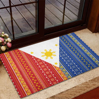 Philippines Sun Rubber Doormat Igorot Tribal Inspiration LT05 - Polynesian Pride