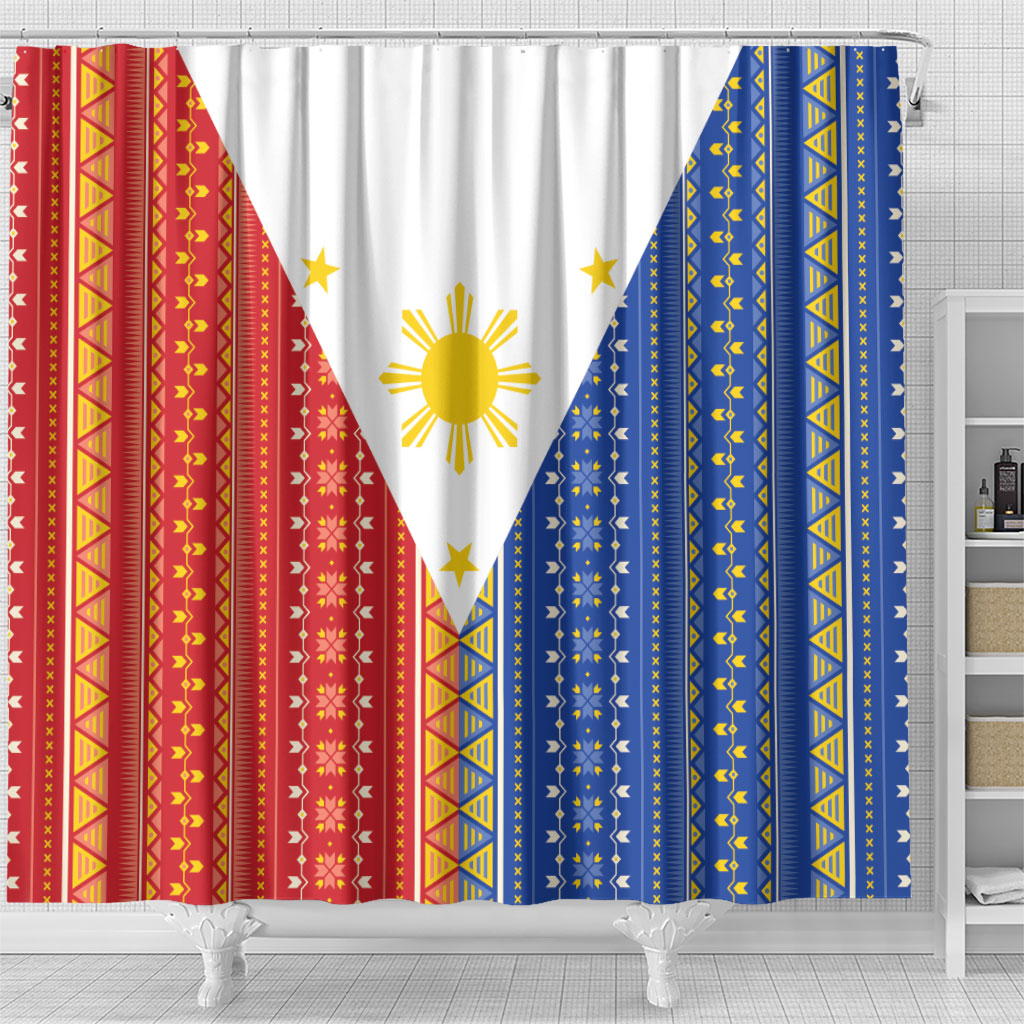 Philippines Sun Shower Curtain Igorot Tribal Inspiration LT05 - Polynesian Pride