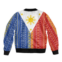 Philippines Sun Sleeve Zip Bomber Jacket Igorot Tribal Inspiration LT05 - Polynesian Pride