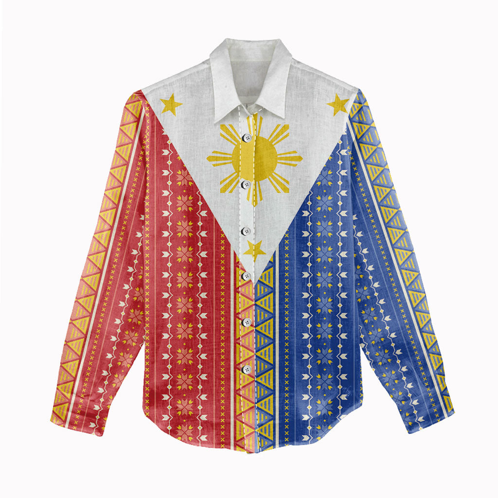 Philippines Sun Women Casual Shirt Igorot Tribal Inspiration