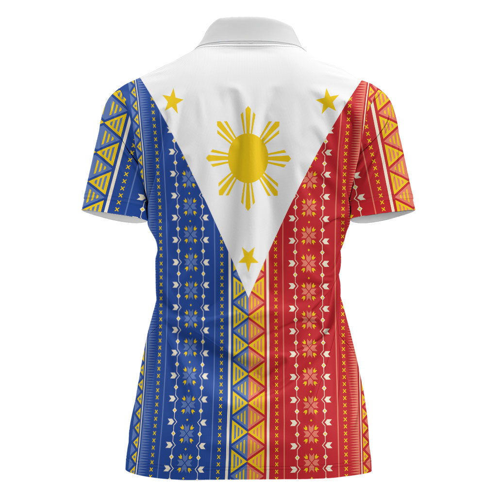 Philippines Sun Women Polo Shirt Igorot Tribal Inspiration