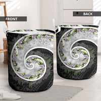 Piko Hawaii Laundry Basket Polynesian Pattern With Maile Pikake Honohono Lei LT05 - Polynesian Pride