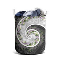 Piko Hawaii Laundry Basket Polynesian Pattern With Maile Pikake Honohono Lei LT05 - Polynesian Pride