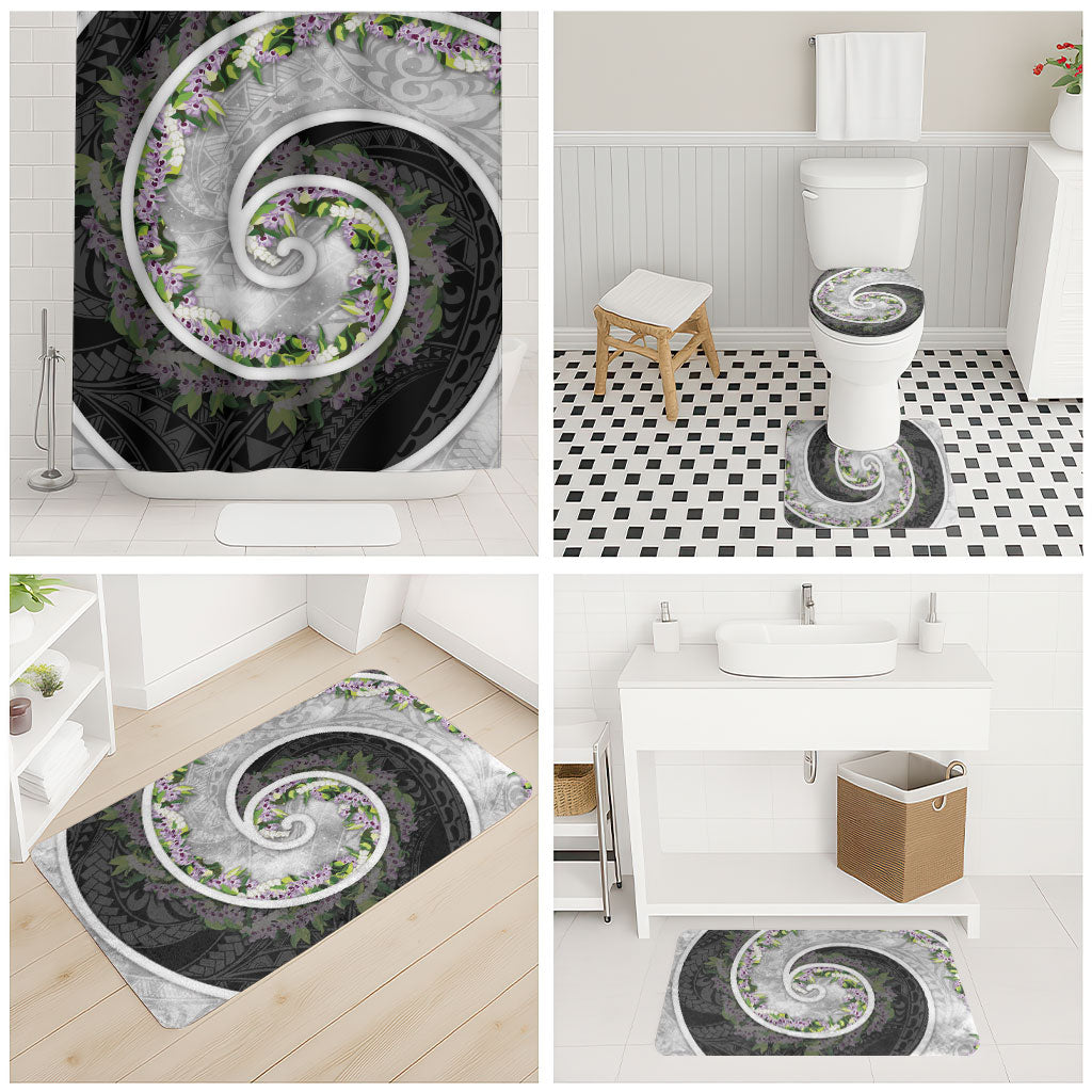 Piko Hawaii Bathroom Set Polynesian Pattern With Maile Pikake Honohono Lei LT05 - Polynesian Pride