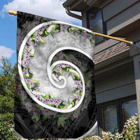 Piko Hawaii Garden Flag Polynesian Pattern With Maile Pikake Honohono Lei LT05 - Polynesian Pride
