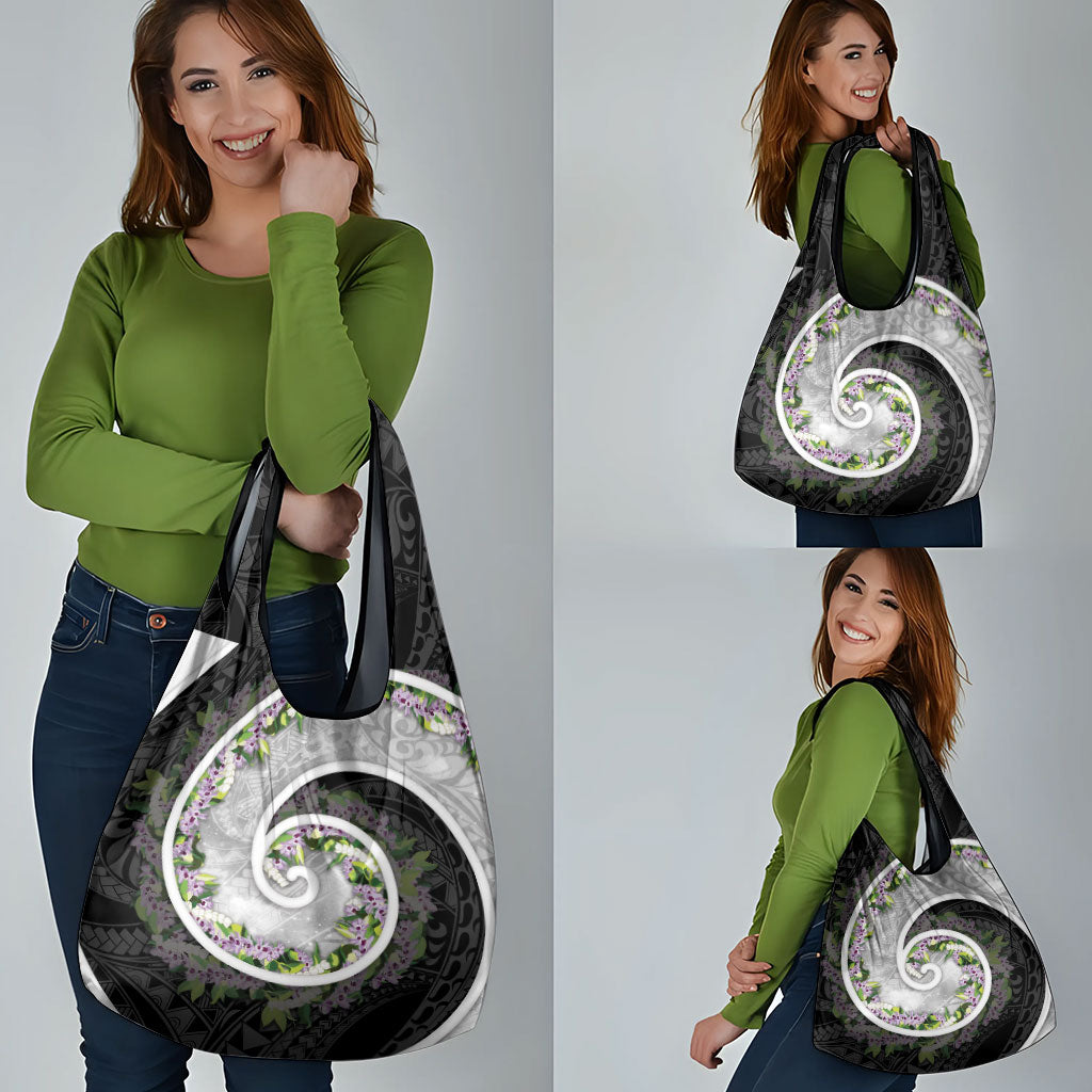 Piko Hawaii Grocery Bag Polynesian Pattern With Maile Pikake Honohono Lei LT05 - Polynesian Pride