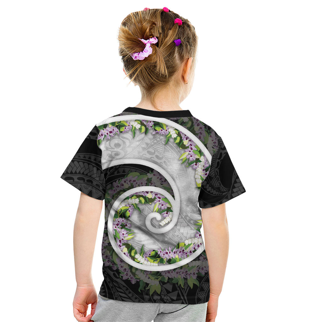 Piko Hawaii Kid T Shirt Polynesian Pattern With Maile Pikake Honohono Lei LT05 - Polynesian Pride