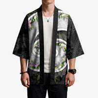 Piko Hawaii Kimono Polynesian Pattern With Maile Pikake Honohono Lei LT05 - Polynesian Pride