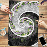 Piko Hawaii Puzzle Polynesian Pattern With Maile Pikake Honohono Lei LT05 Black - Polynesian Pride