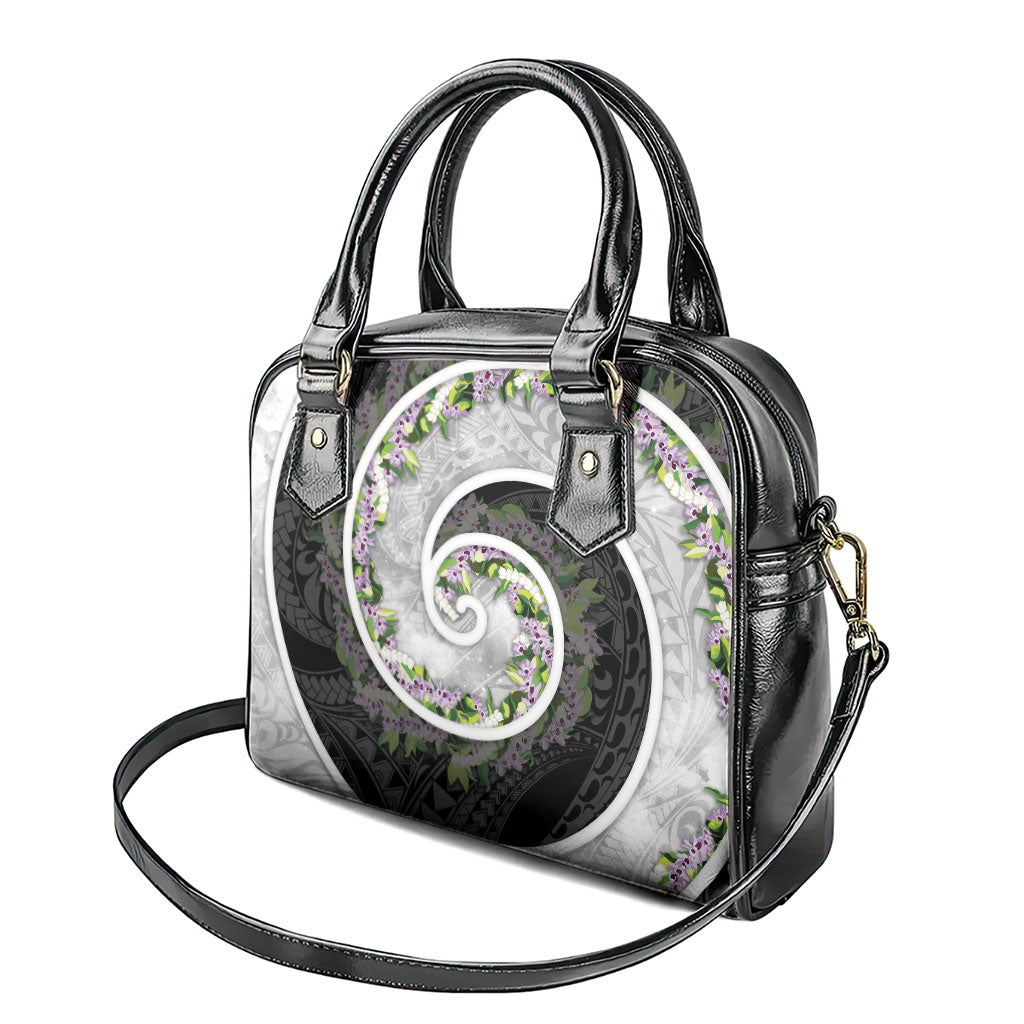 Piko Hawaii Shoulder Handbag Polynesian Pattern With Maile Pikake Honohono Lei
