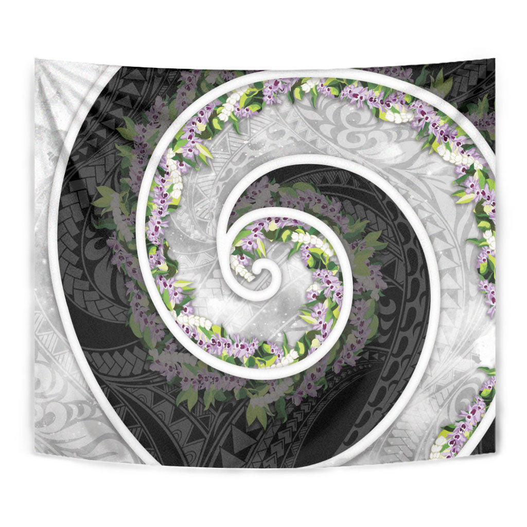 Piko Hawaii Tapestry Polynesian Pattern With Maile Pikake Honohono Lei LT05 - Polynesian Pride