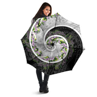 Piko Hawaii Umbrella Polynesian Pattern With Maile Pikake Honohono Lei LT05 - Polynesian Pride