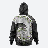 Piko Hawaii Zip Hoodie Polynesian Pattern With Maile Pikake Honohono Lei LT05 - Polynesian Pride