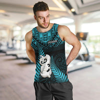 Personalized New Zealand Men Tank Top Manaia Maori Pattern With Turquoise Fern LT05 - Polynesian Pride