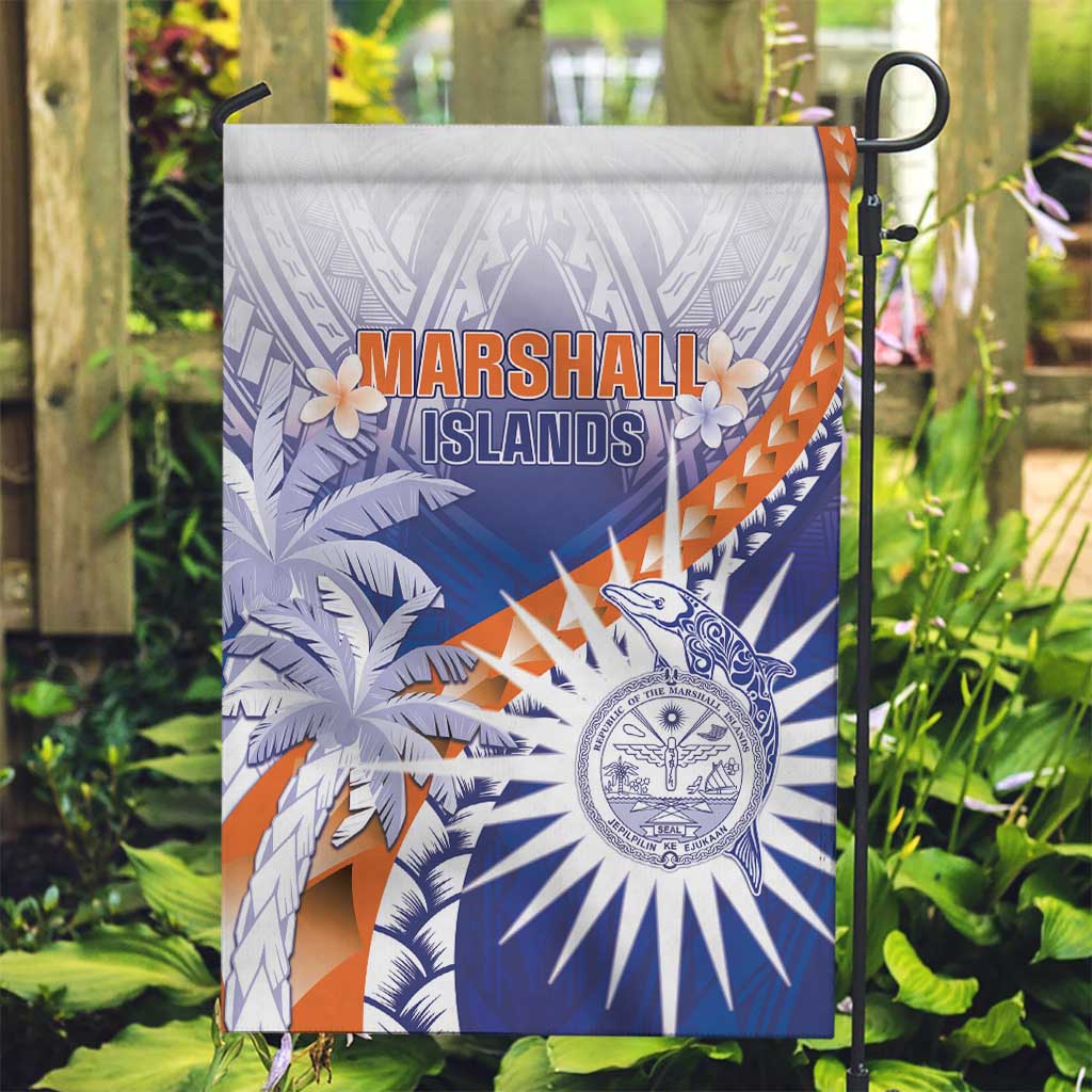 Marshall Islands Manit Day Garden Flag Polynesian Tribal Tattoo Tropical Style