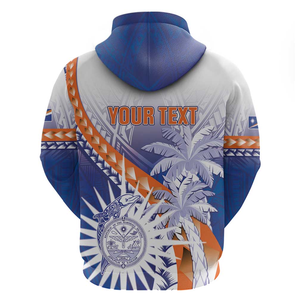 Personalised Marshall Islands Manit Day Hoodie Polynesian Tribal Tattoo Tropical Style